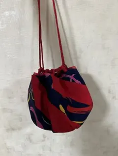 和装用バッグ 赤と紺のデザイン
