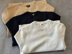 UNIQLOウォッシャブルストレッチミラノリブクルーネックセーター　3枚セット