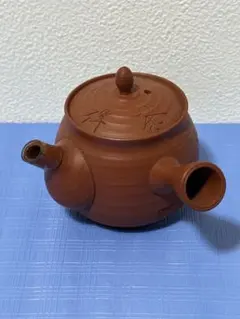 D-4 【伝統工芸】萬古焼 横手急須 昭和レトロ 茶器 急須 ヴィンテージ 