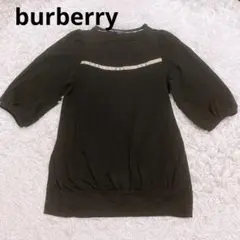 美品 BURBERRY LONDON 七分袖 カットソー ブラック 160A