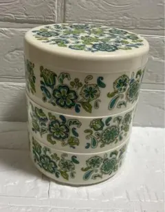 レトロポップな3段重箱 小物入れ ワールド印