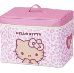 ハローキティ　フタ付き収納ボックス　ヒョウ柄　日焼けキティ　ピンク　アベイル