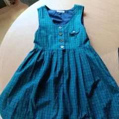 FAMILIAR チェック柄ノースリーブワンピース 140