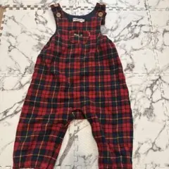 Hot Biscuits チェック柄オーバーオール 90