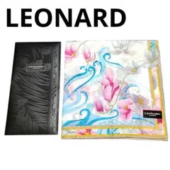 新品 LEONARD レオナール 花柄 ハンカチ フラワー 綿 コットン 上品のサムネイル