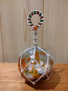 工房花時 浮き玉 卓上用 大球8,0 透明ヒビ入 カレット付き 450 工房花時 浮き玉 卓上用 大球8,0 透明ヒビ入 カレット付き