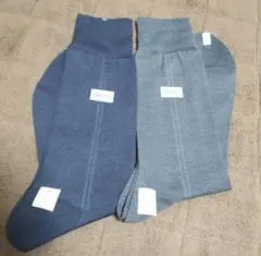 ブラック グレー ２５cm ソックス 靴下 美品 メンズ 2足セット