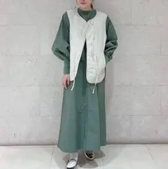 LOWRYSFARM　アイボリー キルティングベスト