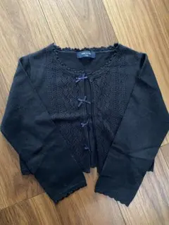 Comme Ça Fille 黒 カーディガン 110A