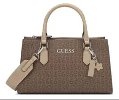 GUESS♡ ゲス Vikky トートバッグ ポーチ付き ブルー A4 総ロゴ - メルカリ