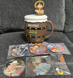 ONE PIECE ユニバ マグカップ ルフィ 缶バッジ5点 チャーム 2種のサムネイル