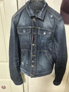 【新品】DSQUARED2 デニムトラッカージャケット48 ディースクエアード 新品】DSQUARED2 デニムトラッカージャケット48 ディースクエアード