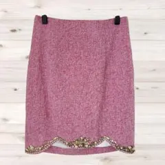 A1971 ROBE de FLEURS ミニ タイトスカート(S) ピンクのサムネイル