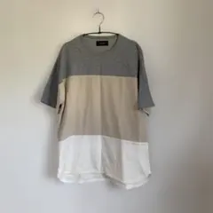 INHERIT カラーブロック 半袖Tシャツ