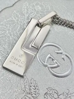 【超美品】GUCCI ペンダント トップ925＋社外チェーン 男女兼用