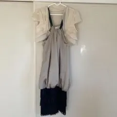 エレガントなフリル付きドレス