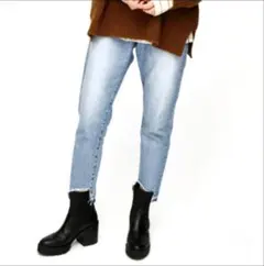 moussy HW FRINGE DENIM ハイウエストフリンジデニム