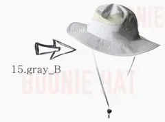 ◆送料無料◆サファリハット◆ブーニーハット◆登山釣り◆色：15.gray_B