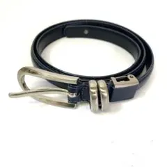 5159 美品 HANAEMORI レディース ベルト ネイビー 3穴のサムネイル