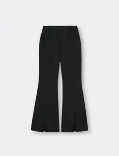 GUカットソースリットフレアパンツQ BLACK Sサイズ