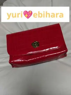 Yuri Ebihara ポーチ レッド クロコ調のサムネイル