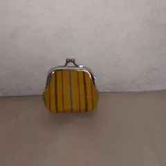 ミニがま口　会津木綿