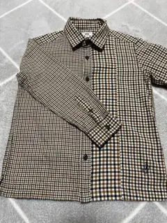 【ユニクロ×JWANDERSON】長袖シャツ 120cm ブラウン系チェック