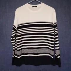 COMME CA ISM ストライプ長袖カットソー L