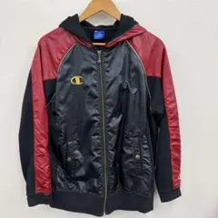 Champion フード付きセットアップL 黒/赤