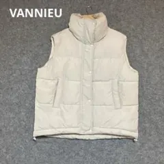 VANNIEU ベージュ キルティングダウンベスト