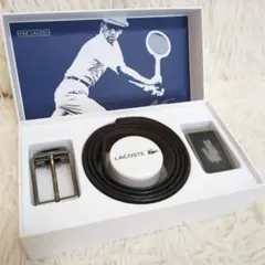 【新品】ラコステ ブラウンベルト PLM0873 フリーサイズ 2種バックル付き