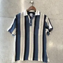 ZARA ストライプ柄 ニットポロシャツのサムネイル