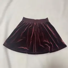 ギャップキッズ　ベロアスカート　ボルドー