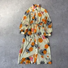 Sallie MICALADY ミカレディ 70s80s レトロ花柄 ワンピース