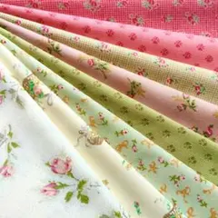 こうの早苗　パッチワークカットクロス８枚セット　YUWA