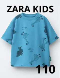 【新品未使用】ZARA KIDS ダック柄 Tシャツ トップス アヒル　カモのサムネイル