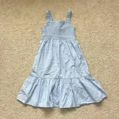 H&M 水色 ノースリーブワンピース 6-7Y 120cm