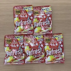 森永製菓 大粒ラムネ Refresh すっぱい梅 5袋セットのサムネイル