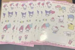 サンリオ シール キティ クロミ マイメロディ キキララ シナモロール