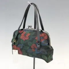 美品◎ 大島紬　ハンドバッグ　花柄　3825