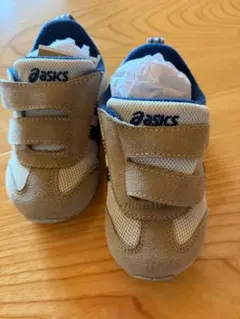 【状態良・靴洗済】asics SUKU2 14.5cm ベージュ/ネイビー