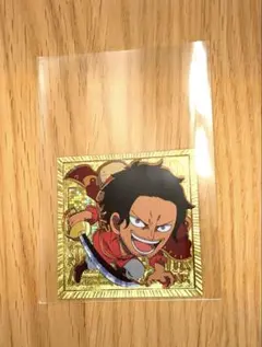 ワンピース　ウエハース　シール　ゴールDロジャー