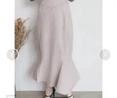 LIP SERVICE ランダムヘムスエードスカート グレージュ