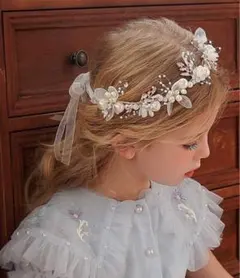 【期間限定値下げ中✨】キッズ ヘッドドレス 花冠 2点セット