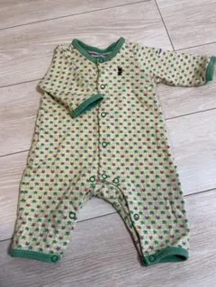 値下げしました⭐︎ 【美品】星柄長袖ロンパース（緑・紫）60センチ