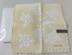 renoma ハンカチ　タオルハンカチ　黄色　花柄