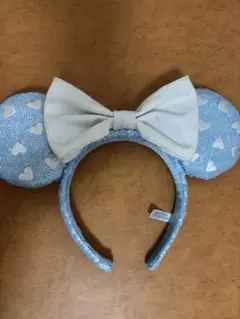 水色ハート柄スパンコールカチューシャ