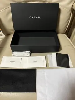 CHANEL シャネル 長財布 空箱 ブラック ギフトボックス リボン 布
