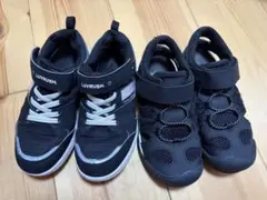 まとめ売り　Luvrush ブラック スニーカー サンダル　女児　18cm