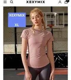 ZEXYMIX スリム　Tシャツ　　ソウル　ピンク　XL ヨガウェア　値下げ